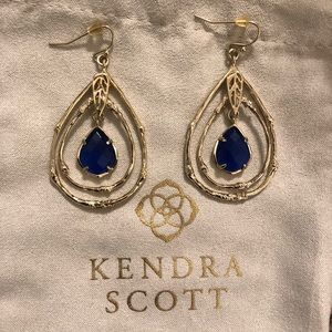 Kendra Scott Cobalt Blue Double Drop Earrings
